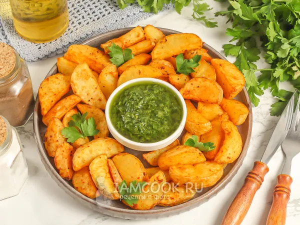 Фото готового блюда: Картошка по-деревенски во фритюре