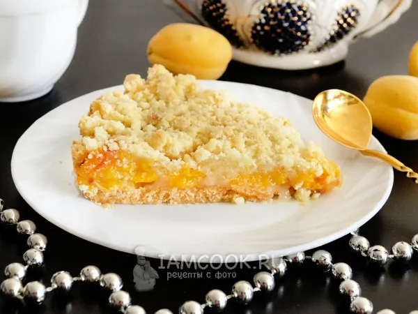 Фото готового блюда: Пирог с абрикосами на скорую руку