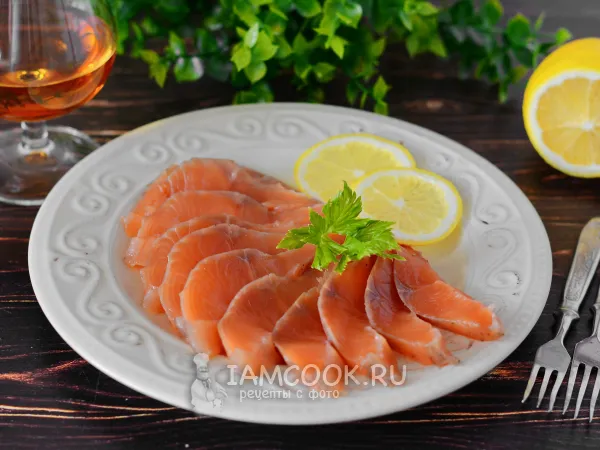 Фото блюда: Засолка форели с коньяком