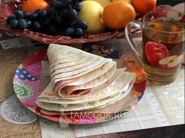 Фото блюда: Сэндвич из тортильи