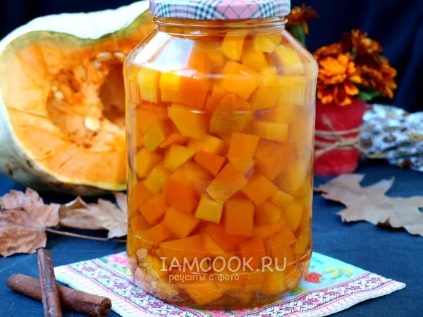 Фото блюда: Компот из тыквы на зиму как ананас