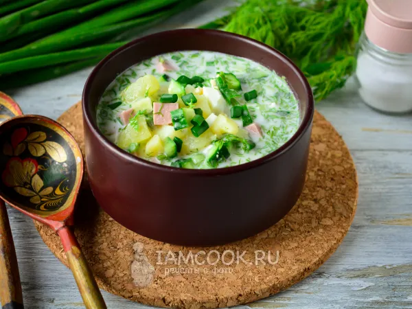 Фото блюда: Окрошка на кислом молоке