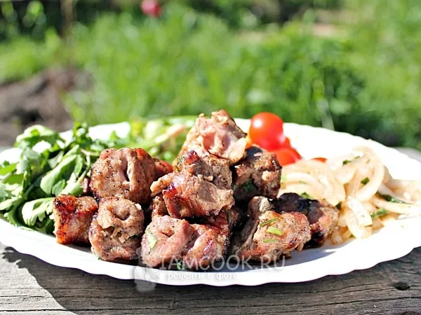 Фото готового блюда: Шашлык по-кавказски из свинины