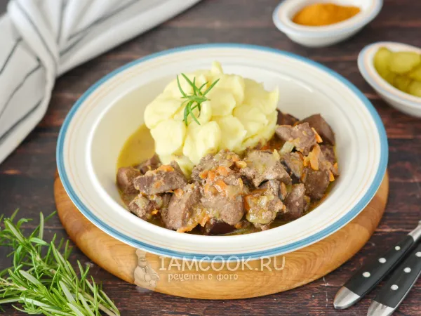 Фото блюда: Свиная печень в мультиварке