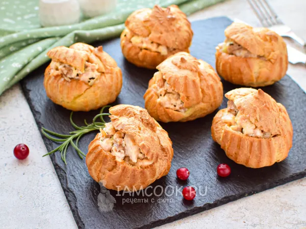 Фото блюда: Профитроли с курицей