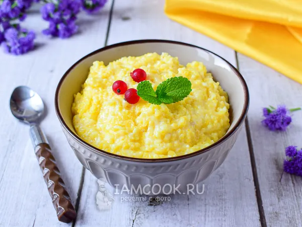 Фото блюда: Кукурузная каша на молоке в мультиварке поларис