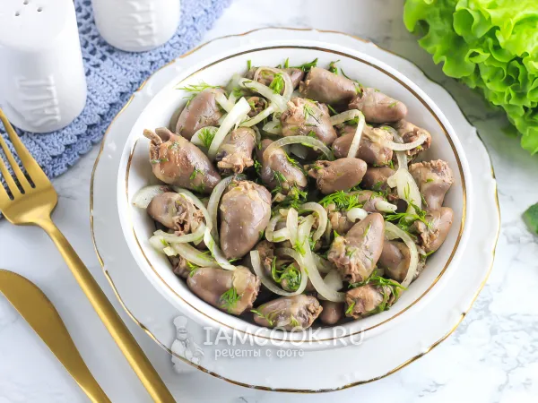 Фото блюда: Маринованные куриные сердечки
