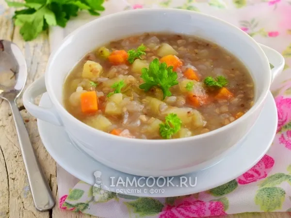 Фото блюда: Гречневый суп для ребенка 1 год