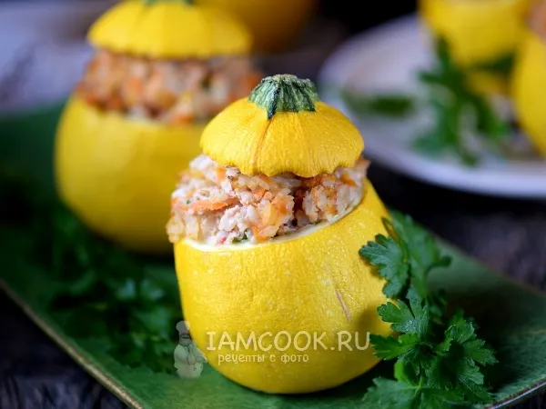Фото блюда: Кабачки, фаршированные мясом