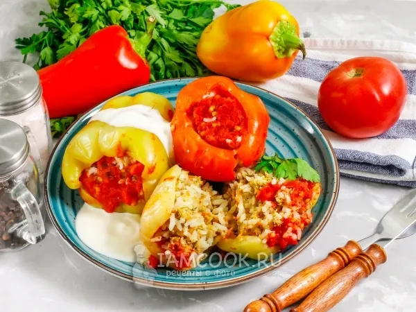 Фото готового блюда: Фаршированный перец с бараниной