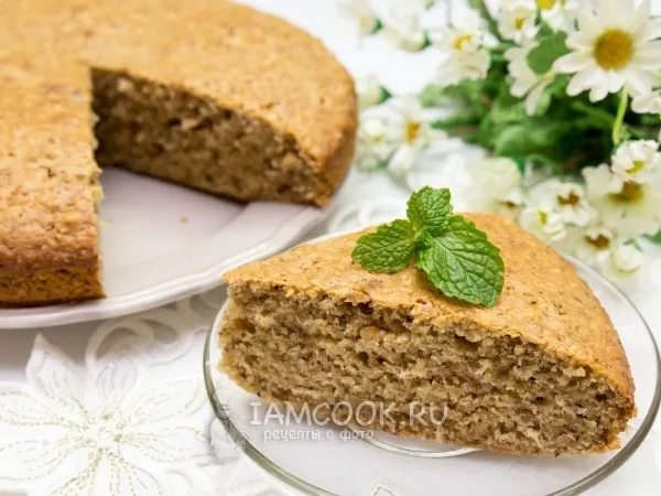 Фото готового блюда: Орехово-апельсиновый пирог на оливковом масле