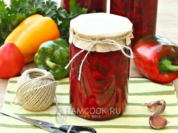 Фото блюда: Борщевая заправка со свеклой и капустой на зиму