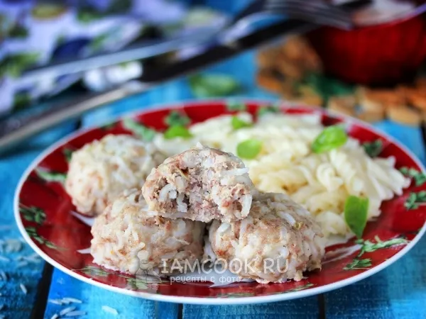Фото готового блюда: Тефтели на пару в мультиварке