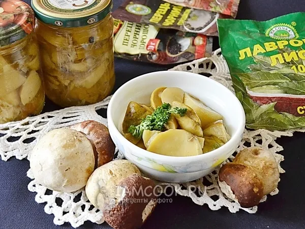 Фото готового блюда: Маринованные белые грибы