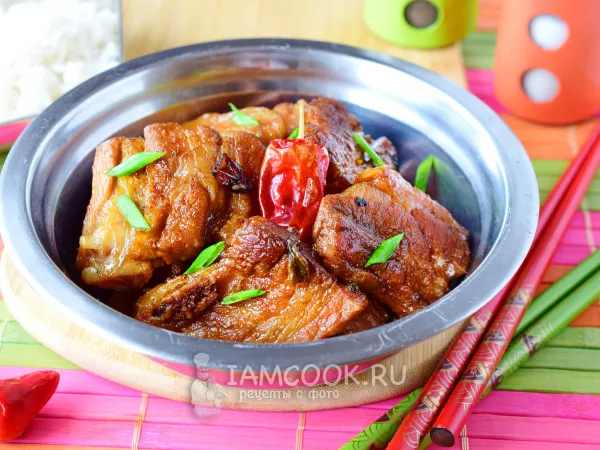 Фото готового блюда: Свиная грудинка по-китайски