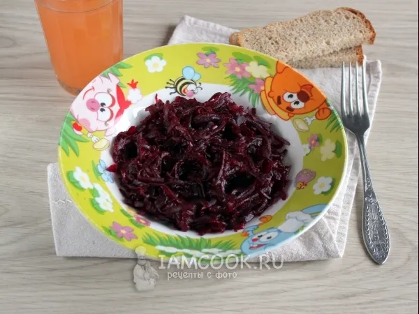 Фото готового блюда: Тушеная свекла как в детском саду