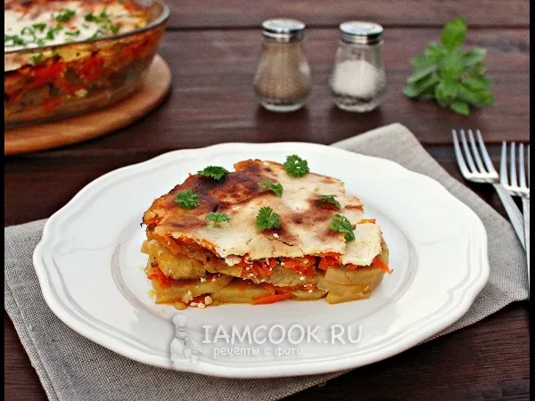 Фото блюда: Запеканка из минтая с картошкой в духовке