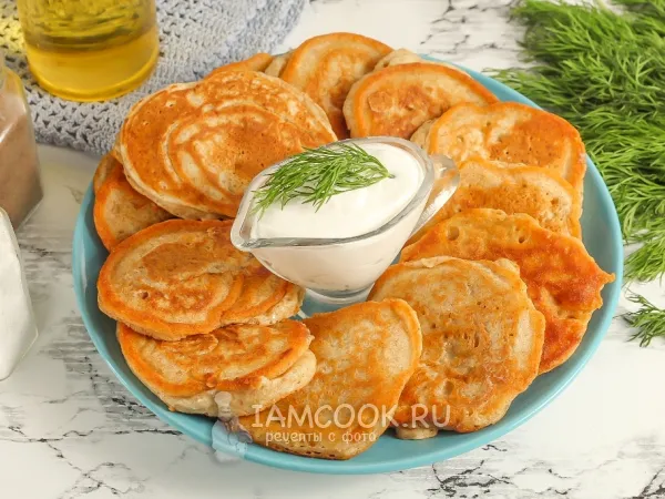 Фото блюда: Диетические овсяные оладьи на кефире (ПП)