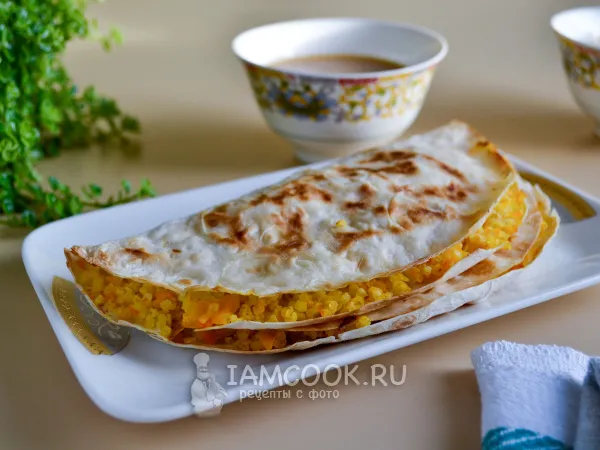 Фото блюда: Кыстыбый с пшеном и тыквой