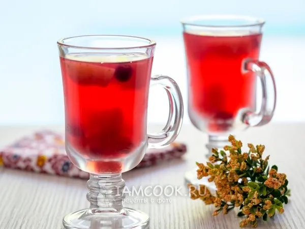 Фото блюда: Компот с клюквой и яблоками