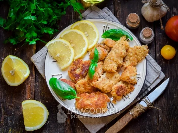 Фото блюда: Филе минтая в духовке в хрустящей панировке