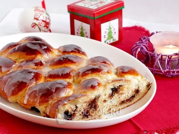 Фото готового блюда: Ореховая плетенка из пяти жгутов