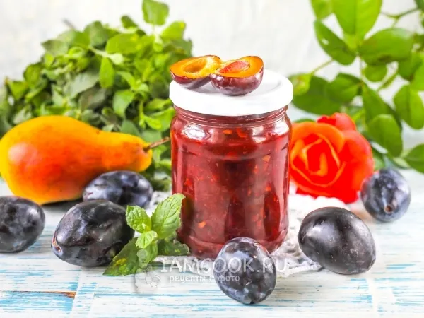 Фото блюда: Джем из груш и слив на зиму