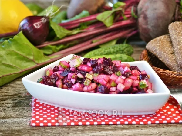 Фото блюда: Винегрет со свежими огурцами