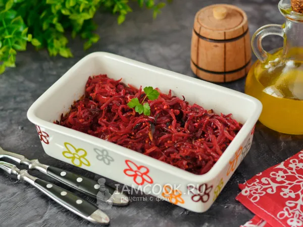 Фото блюда: Свекла с луком в духовке