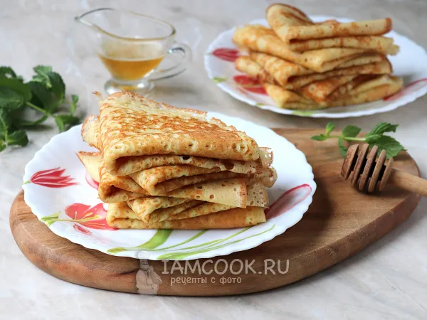 Фото блюда: Блины на опаре с сухими дрожжами