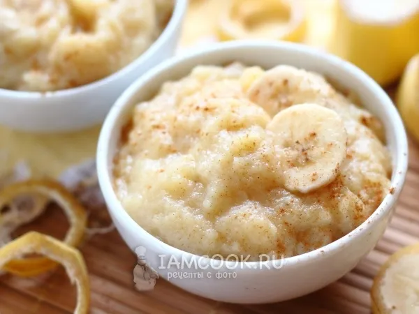 Фото готового блюда: Пюре из яблок и бананов