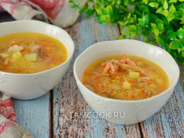 Фото блюда: Рыбный суп из хребтов красной рыбы
