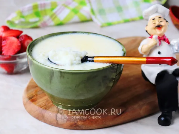 Фото блюда: Жидкая рисовая каша на молоке в мультиварке