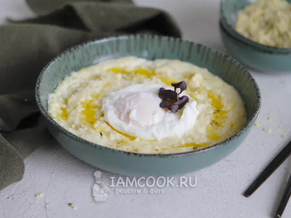 Фото блюда: Пшенная каша с яйцом пашот