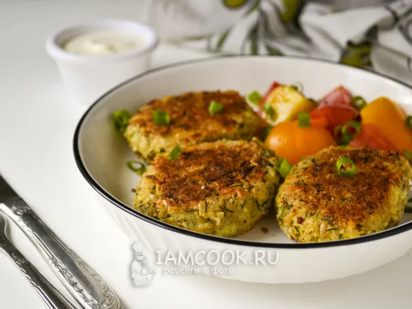 Фото блюда: Котлеты из кабачков с сыром