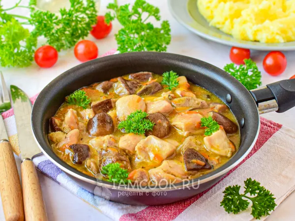 Фото блюда: Куриная подлива с грибами