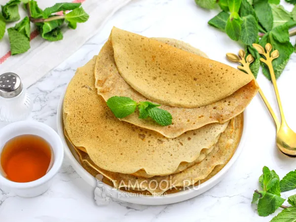 Фото блюда: Постные ржаные блины