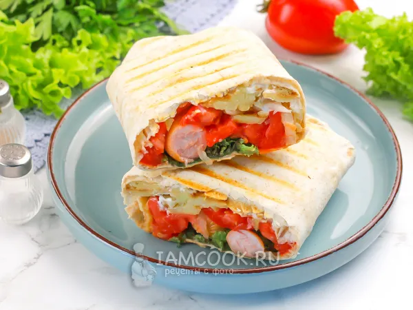 Фото блюда: Шаурма с квашеной капустой