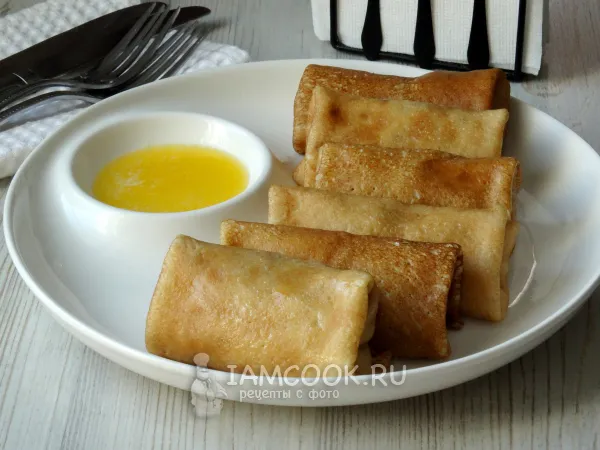 Фото блюда: Блины с рыбными консервами