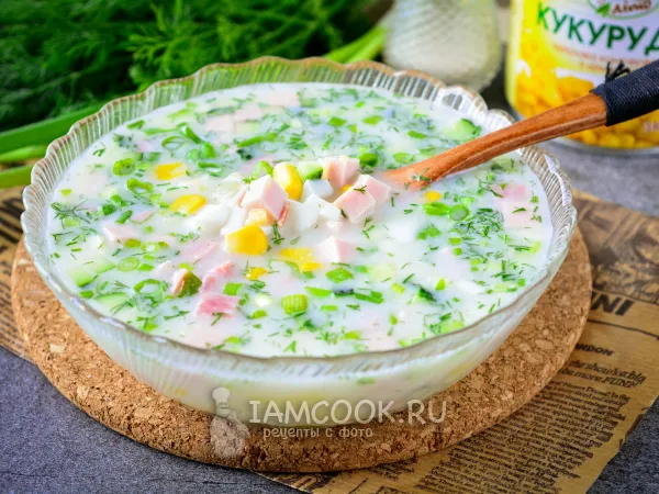 Фото блюда: Окрошка с кукурузой