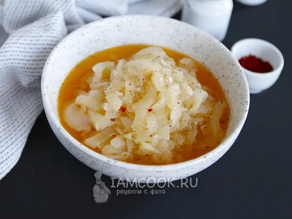 Фото готового блюда: Тушеный лук в мультиварке