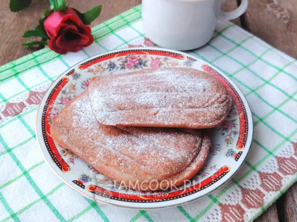 Фото готового блюда: Печенье «Мадлен» в вафельнице