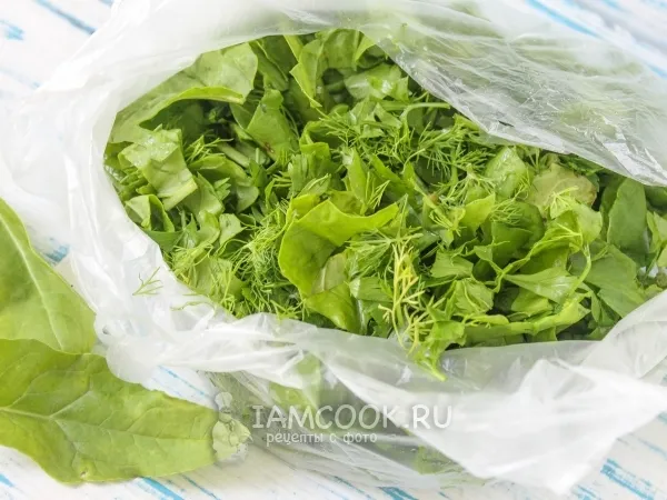 Фото блюда: Заморозка для зеленого борща на зиму