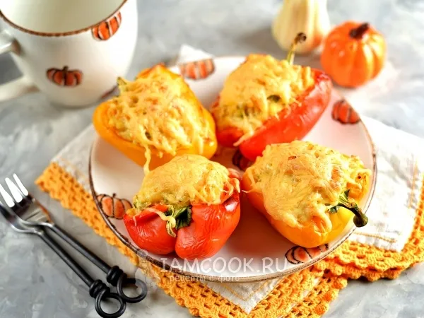 Фото блюда: Перец, фаршированный булгуром с курицей