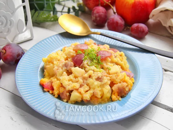 Фото блюда: Пшенная каша с фруктами