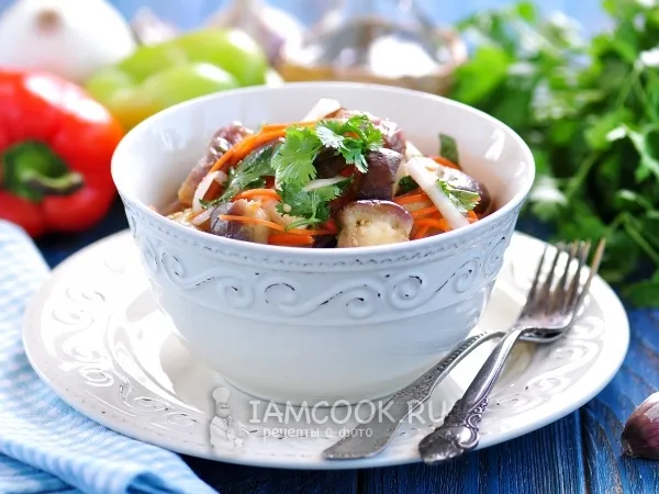 Фото блюда: Баклажаны по-корейски быстрого приготовления