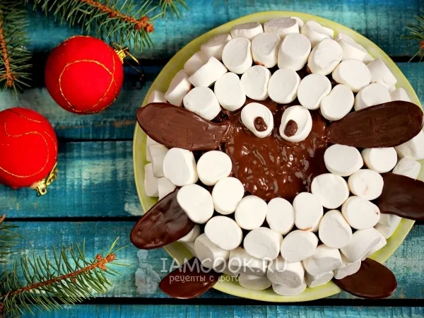 Фото готового блюда: Шоколадный пирог «Овечка»