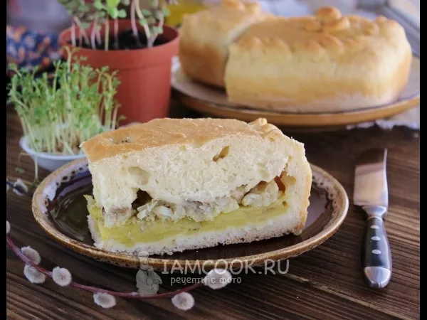 Фото блюда: Постный пирог с рыбой