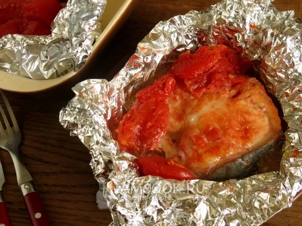 Фото готового блюда: Зубатка в фольге в духовке