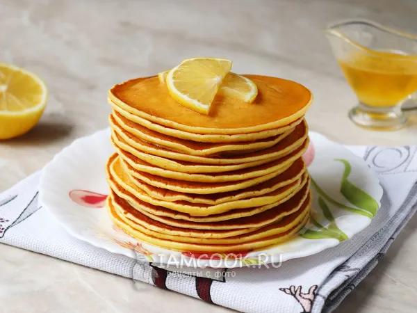 Фото готового блюда: Лимонные панкейки